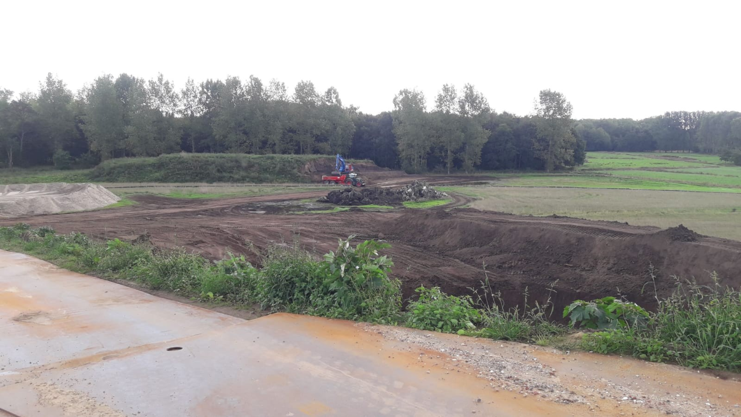 Werkzaamheden in natuurgebied bij Natuurbrug de Mortelen