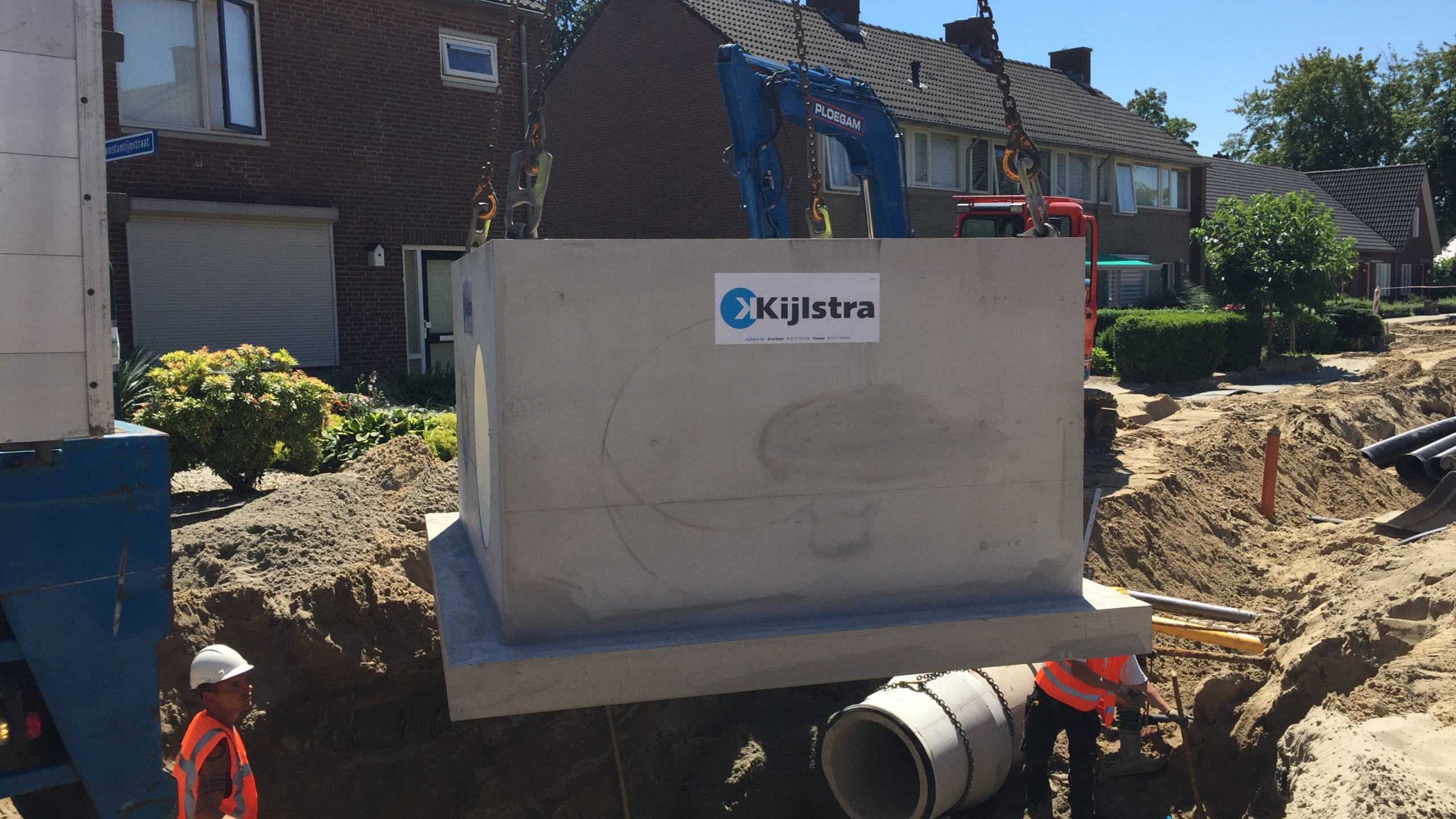 Vervangen rioolstelsel door Ploegam in Lith