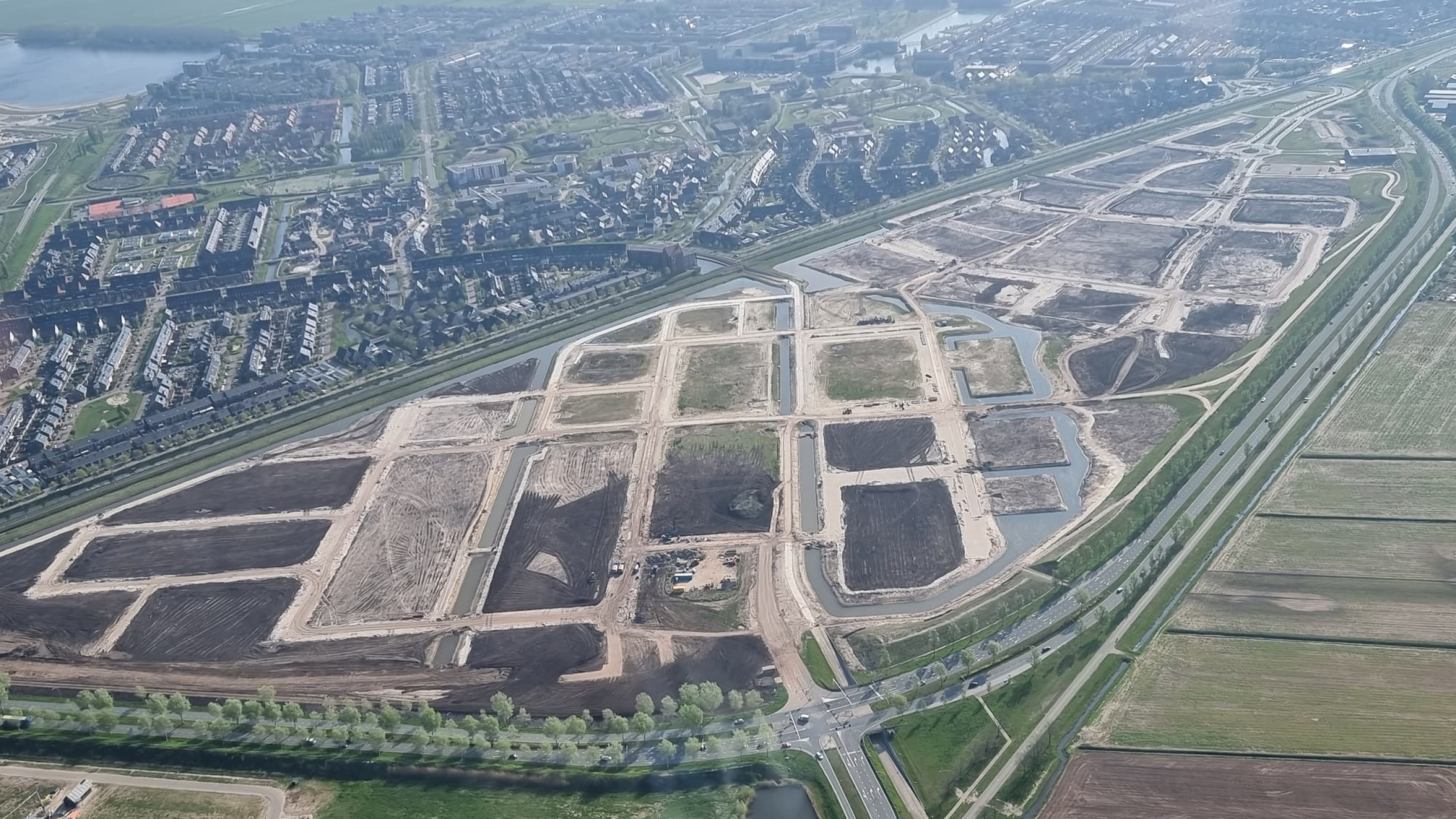Luchtfoto van gebied De Tippe in Zwolle
