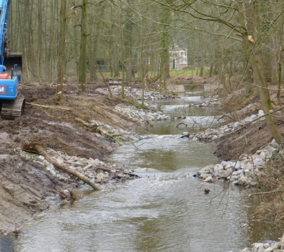 Nieuwe vispassage in uitvoering